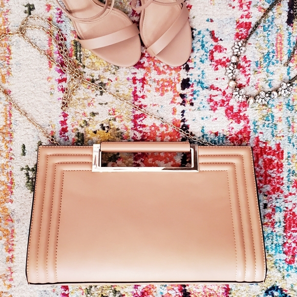 Handbags - Large Nude Clutch